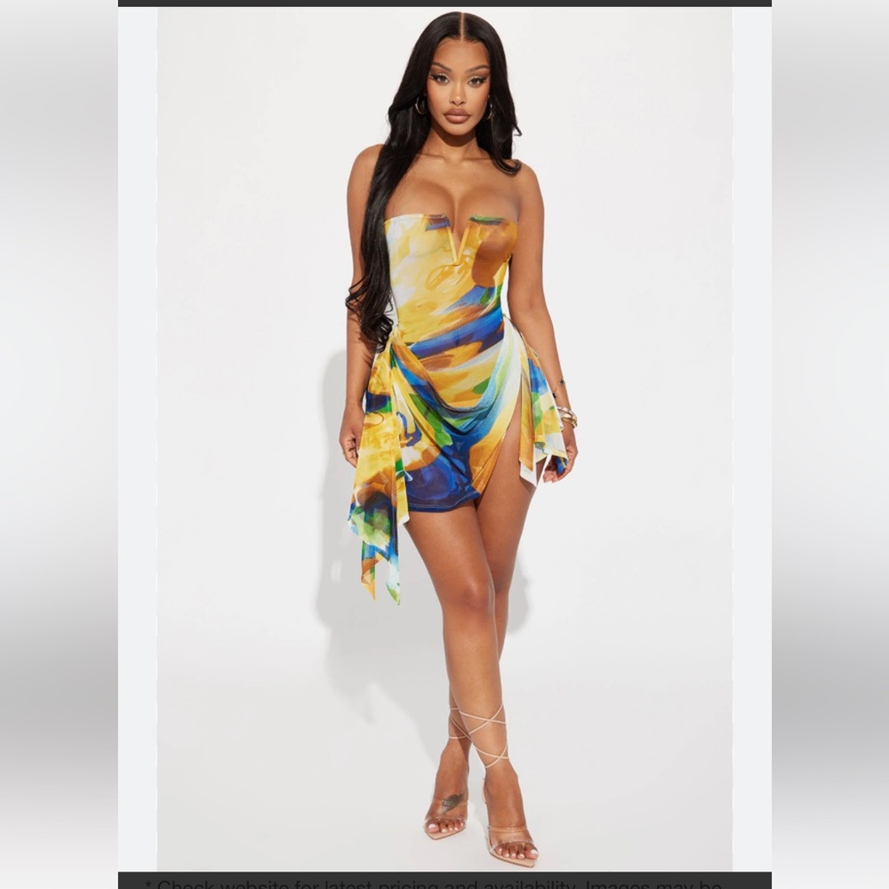 Fashion Nova Staying Out Mesh Mini Dress